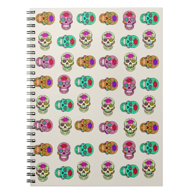 Cuaderno Calavera de azúcar en espiral de foto portátil (Frente)