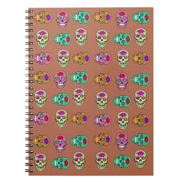 Cuaderno Calavera de azúcar en espiral de foto portátil (Frente)