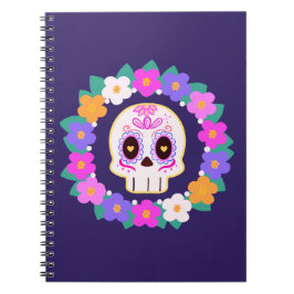 Cuaderno Calavera de azúcar floral