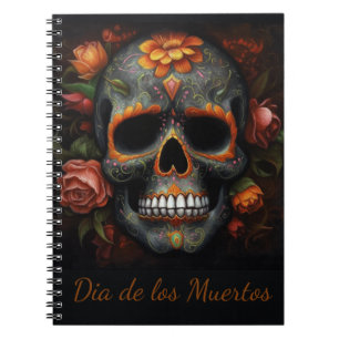 Cuaderno Calavera de azúcar floral Día de los Muertos Calav
