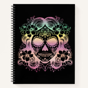 Cuaderno Calavera de azúcar hermosa Día de la Catrina de lo