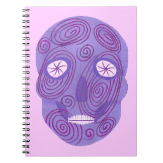 Cuaderno Calavera de azúcar morado con equipo portátil Swir