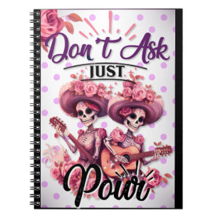 Cuaderno Calavera de azúcar morado y Bonito