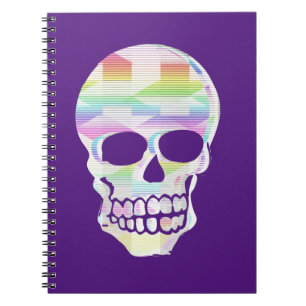Cuaderno Calavera de brillo de color