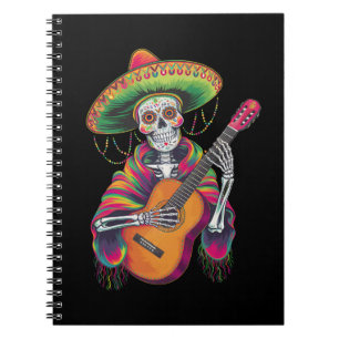 Cuaderno Calavera de esqueleto de Cinco De Mayo Fiesta Guit