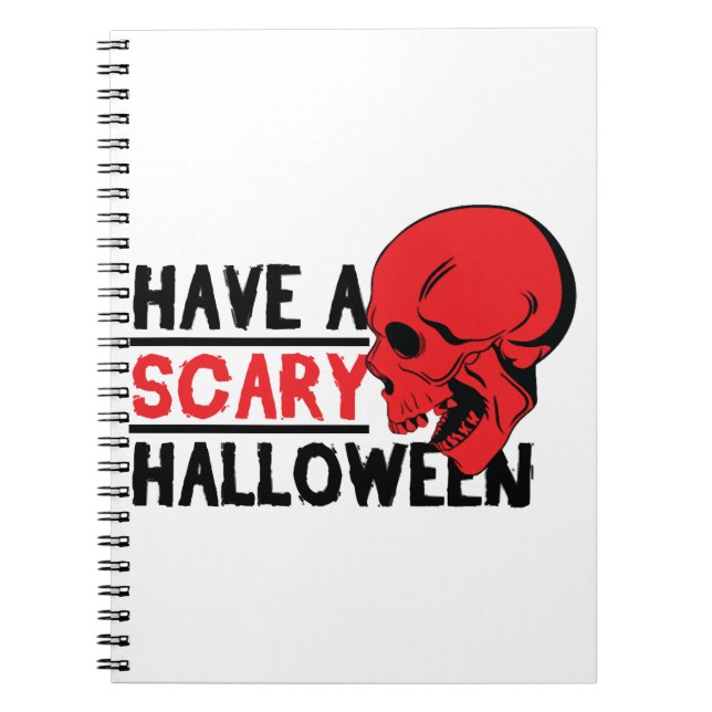 Cuaderno Calavera de Halloween - Que tengas miedo en Hallow (Frente)