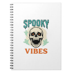 Cuaderno Calavera de Halloween Vibraciones Espeluznantes Ho