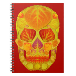 Cuaderno Calavera de hoja de álamo 13