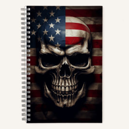 Cuaderno Calavera de la bandera americana