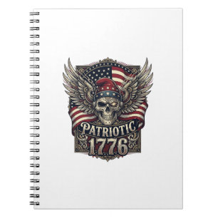 Cuaderno Calavera de la libertad cibernética patriótica Fut