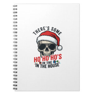 Cuaderno Calavera de Navidad Ho Ho Ho Humor Diseño