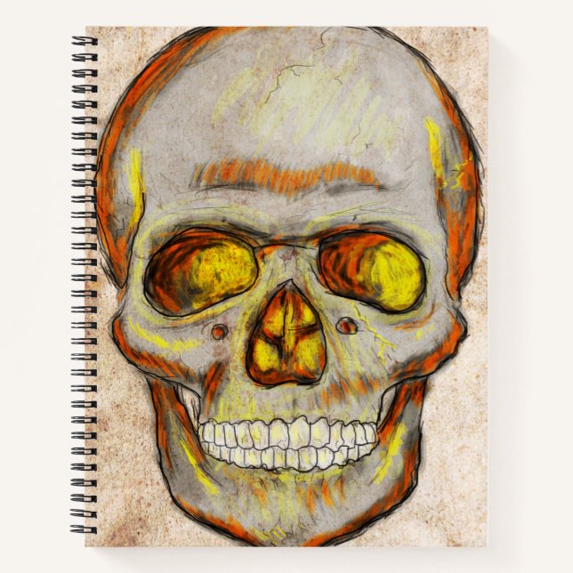Cuaderno Calavera dibujada a mano (Anverso)
