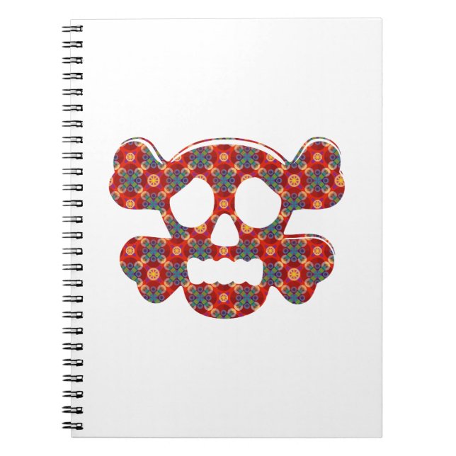 Cuaderno Calavera divertida y colorida (Frente)