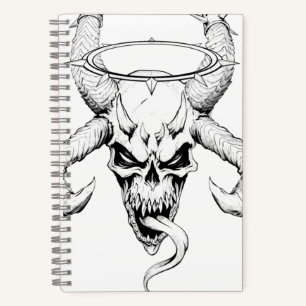 Cuaderno Calavera divina de blanco muerto