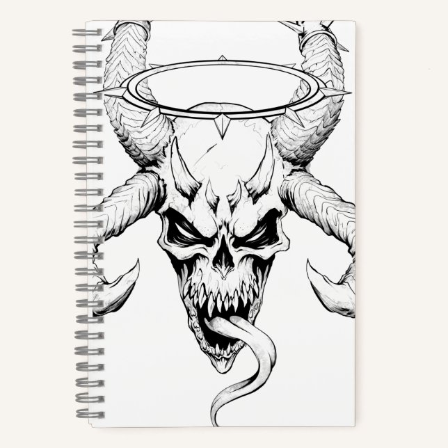Cuaderno Calavera divina de blanco muerto (Anverso)