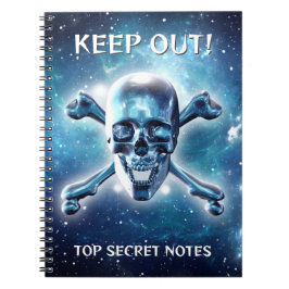 Cuaderno Calavera espacial. Personalizado