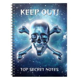 Cuaderno Calavera espacial. Personalizado