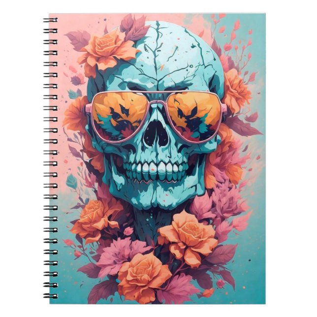 Cuaderno Calavera Floral Colorida (Frente)