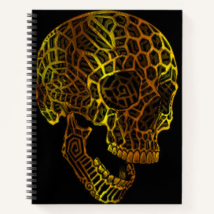 Cuaderno Calavera geométrica con patrones intrincados