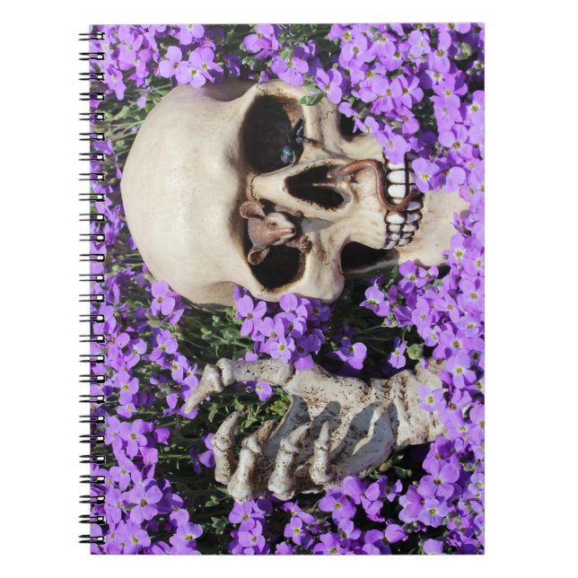 Cuaderno Calavera Gothic, ordenador portátil/ (Frente)