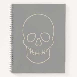 Cuaderno Calavera - Gris fantasma y blanco óseo