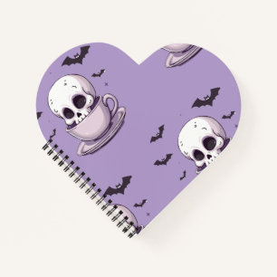 Cuaderno Calavera Pastel Goth en Taza de Té