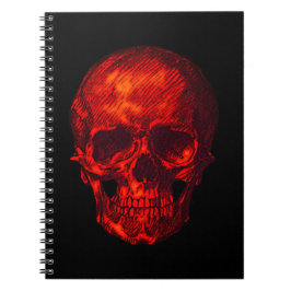 Cuaderno Calavera roja gótica