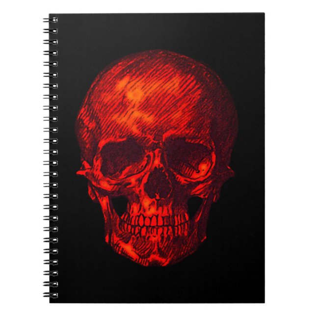 Cuaderno Calavera roja gótica (Frente)
