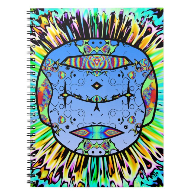 Cuaderno Calavera tatuada colorida v0 (Frente)