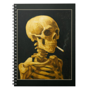 Cuaderno Calavera Vintage Fumando – Única Inspirada en Van