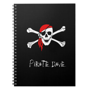 Cuaderno Calavera y huesos cruzados de pirata 