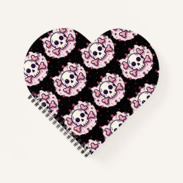 Cuaderno Calavera y Huesos Cruzados Rosa Pastel