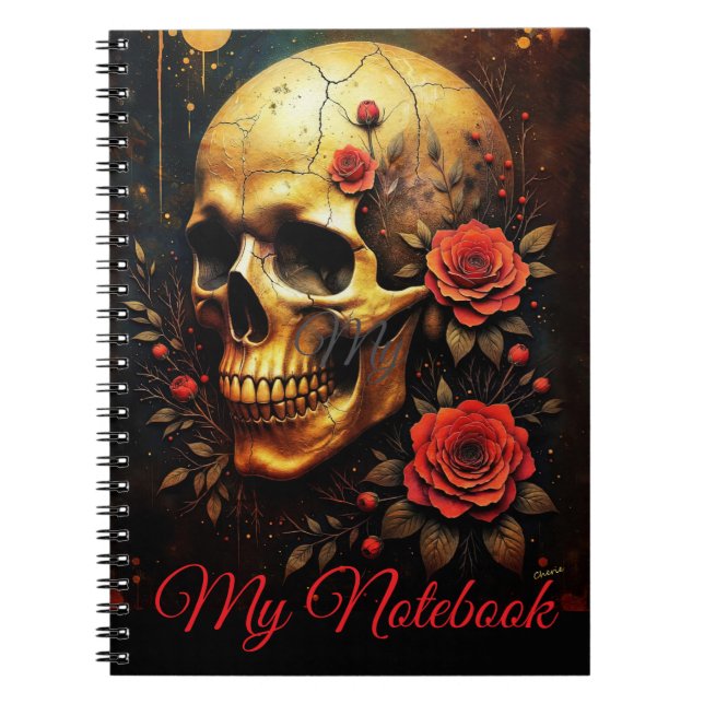 Cuaderno Calavera y Rosas (Frente)