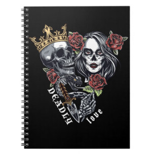 Cuaderno Calavera y rosas de época, amor mortal,