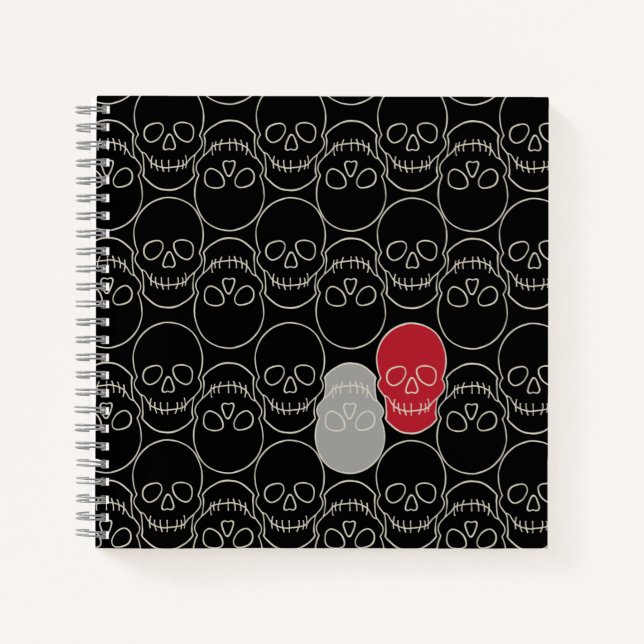 Cuaderno Calaveras - Blanco negro y negro (Anverso)