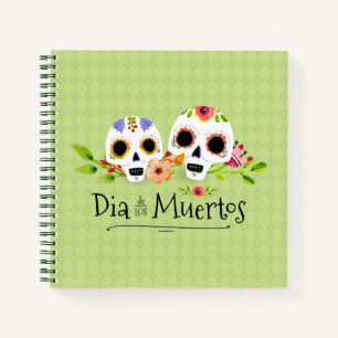 Cuaderno Calaveras de azúcar floral Dia de Muertos   Cuader