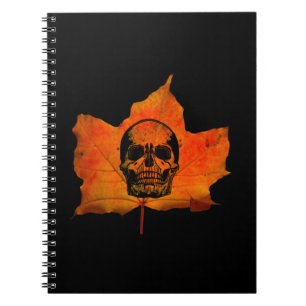 CUADERNO CALAVERAS DE HALLOWEEN DE HOJAS DE OTÑO