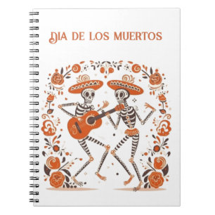 Cuaderno Calaveras de Mariachi personalizadas para Día de l