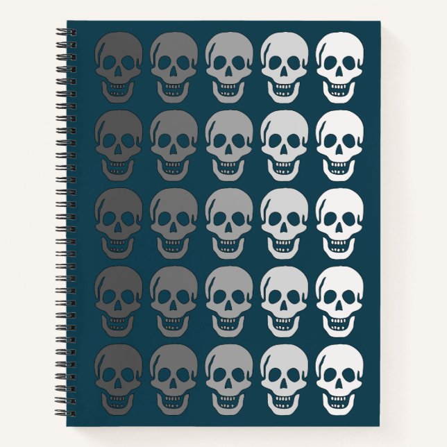 Cuaderno Calaveras de Ombre, Verde azuladas (Anverso)