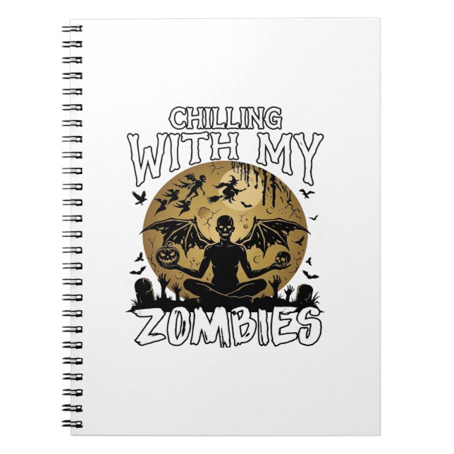 Cuaderno Calaveras de zombies aterradores demonio alado de  (Frente)