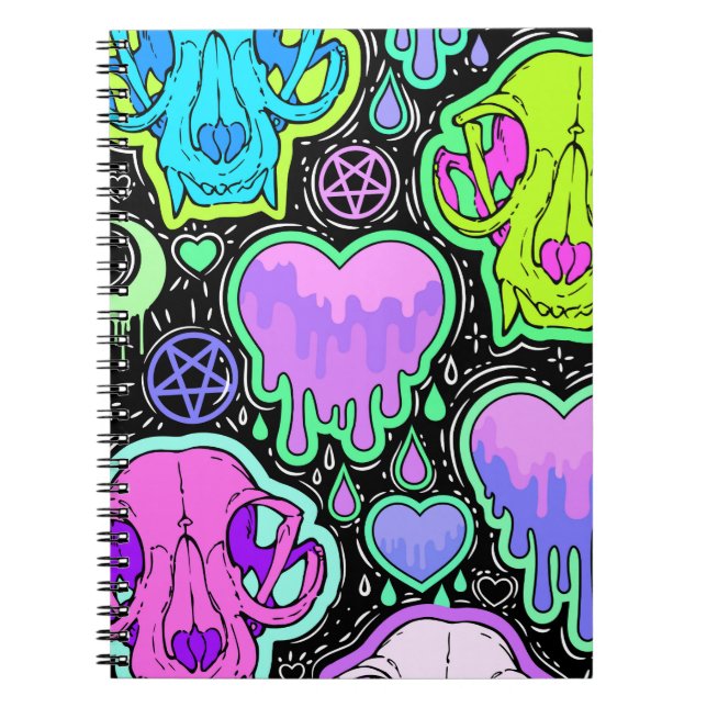 Cuaderno Calaveras Trippy Cat (Frente)