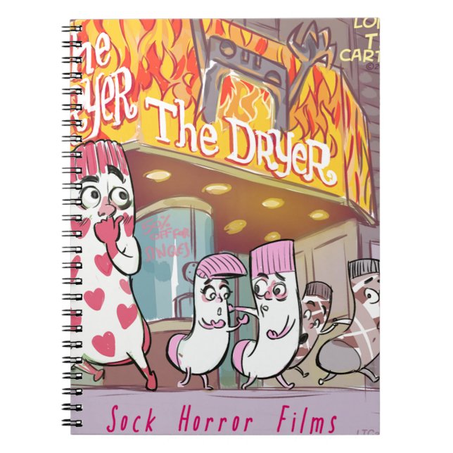 Cuaderno Calcetines Películas de terror La secadora Diverti (Frente)