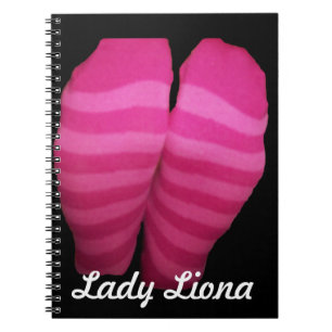 Cuaderno Calcetines rayados rosados