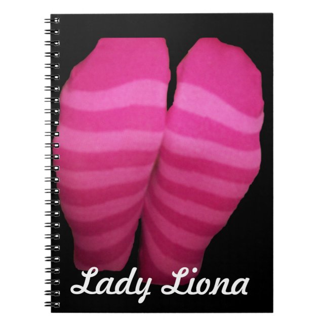 Cuaderno Calcetines rayados rosados (Frente)