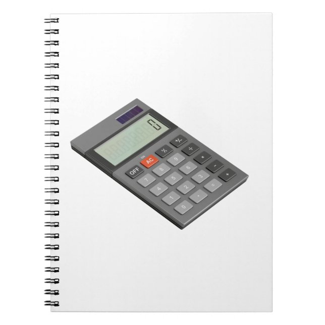 Cuaderno Calculadora electrónica gris (Frente)