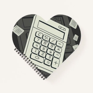 Cuaderno Calculadora minimalista y ilustración de patrón ma