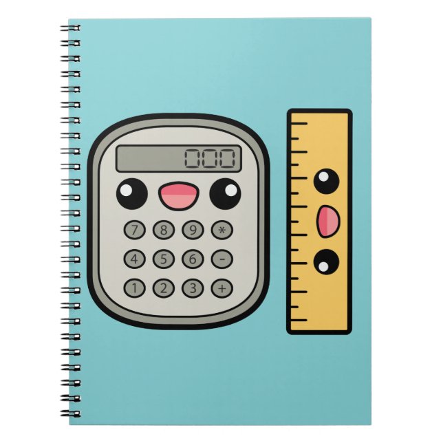 Cuaderno Calculadora y regla lindas (Frente)