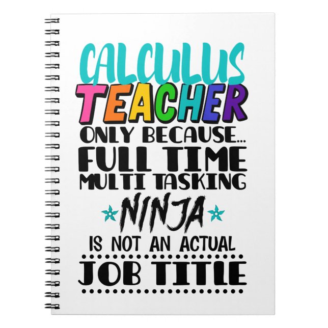Cuaderno Calcular docente sólo porque multitarea a tiempo c (Frente)