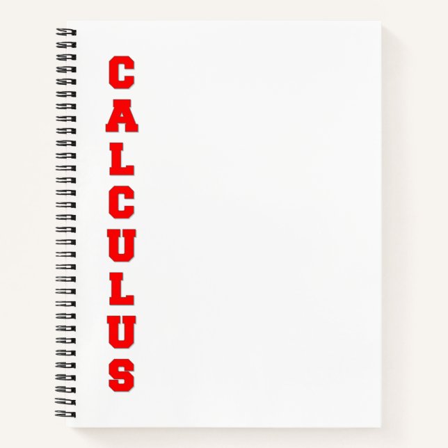 Cuaderno Cálculo (Anverso)