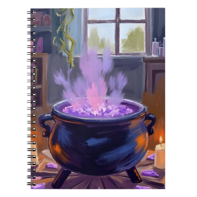 Cuaderno Caldero de Bruja Halloween Espeluznante (Frente)